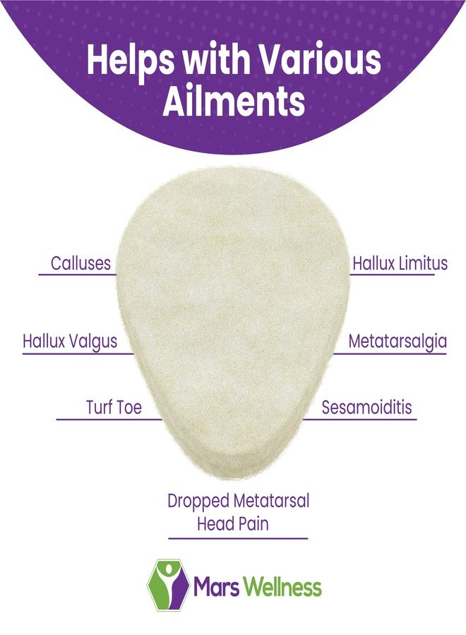 MARS WELLNESS Metatarsal Felt Foot Pad 1/8" Thick - USA Made - 6 Pairs (12 Pieces) - Image 5